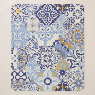 Farbige Azulejos-Fliesen: handgezeichnet Muster. Sherpadecke