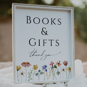 Farbige Baby-Party-Bücher und -Geschenke mit Wildb Poster