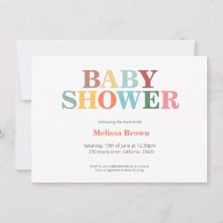 Farbige Babyparty-Einladung Einladung