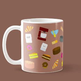 Farbige Backwaren und Backutensilien Kaffeetasse
