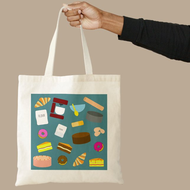 Farbige Backwaren und Backwaren Totbeutel Tragetasche (Bakery tote bag)