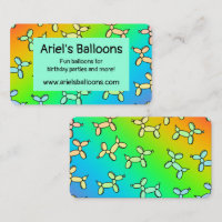 Farbige Ballon Twister Business Card