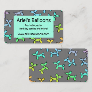 Farbige Ballon Twister Business Card Visitenkarte