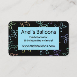 Farbige Ballon Twister Business Card Visitenkarte