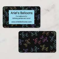 Farbige Ballon Twister Business Card