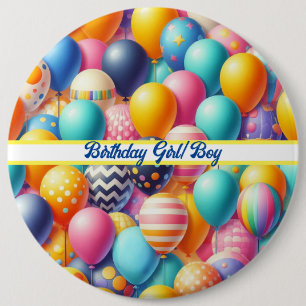 Farbige Ballonmuster Button