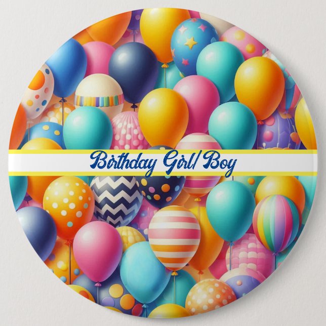 Farbige Ballonmuster Button (Vorderseite)