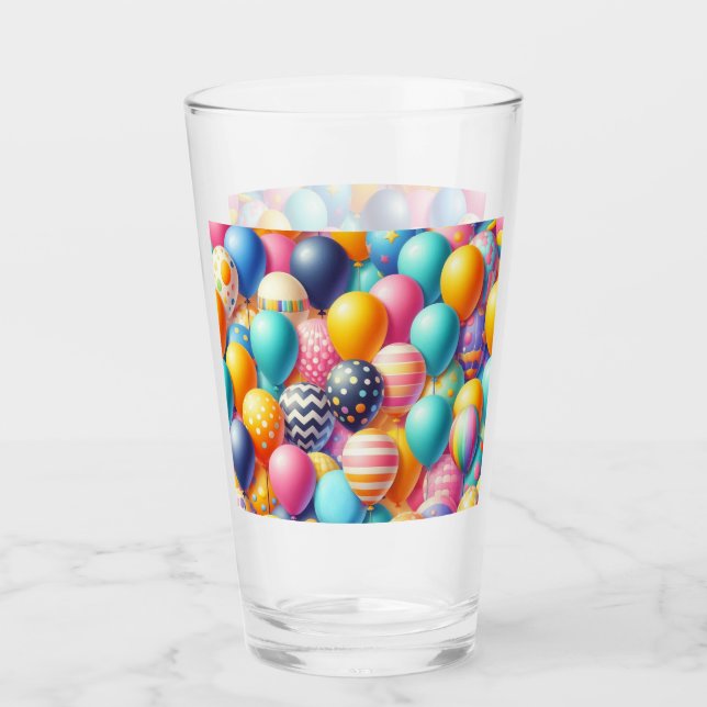 Farbige Ballonmuster Glas (Vorderseite)