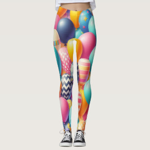 Farbige Ballonmuster Leggings
