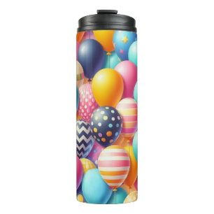 Farbige Ballonmuster Thermosbecher