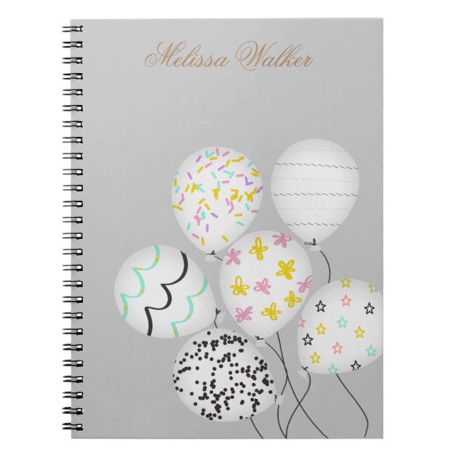 farbige Ballons niedlich Notizblock (Vorderseite)