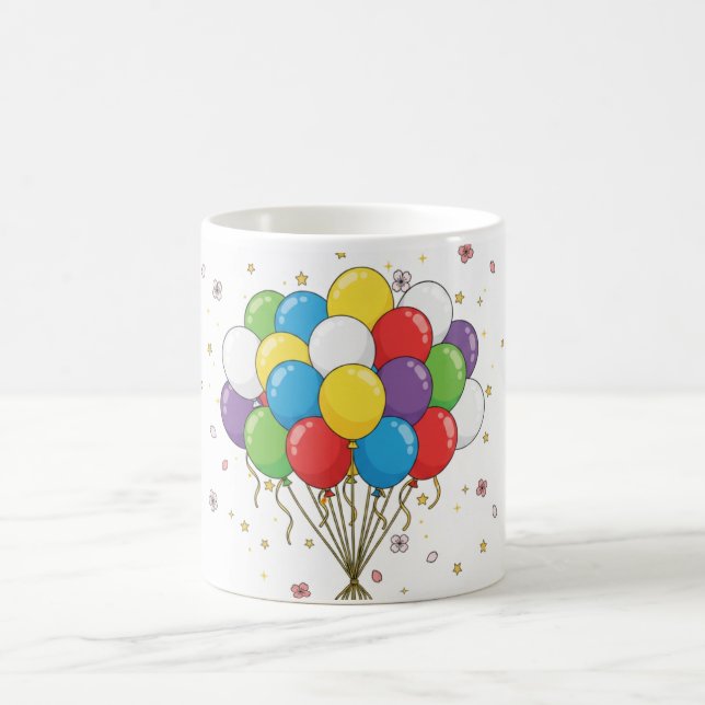 Farbige Ballons Tassendesign Kaffeetasse (Mittel)