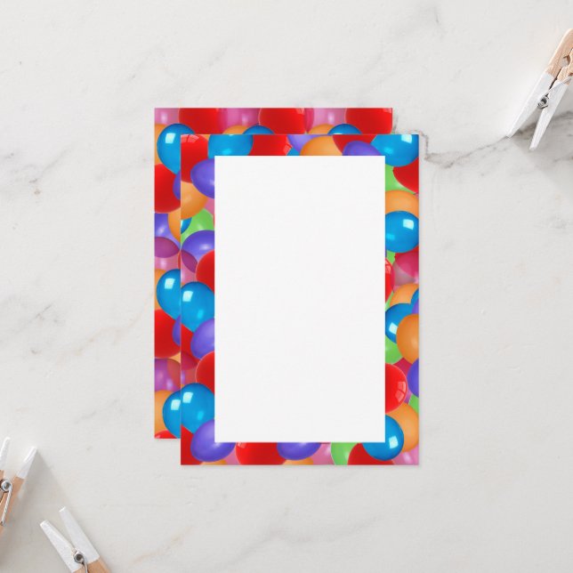 Farbige Balloons (Vorderseite/Rückseite Beispiel)