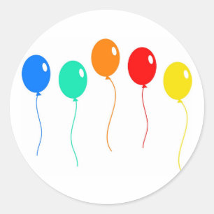 Farbige Balloons Runder Aufkleber