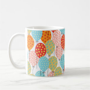 Farbige Balloons Variation Nahtloses Muster Kaffeetasse