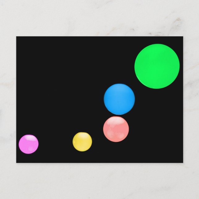 Farbige Balls Postkarte (Vorderseite)