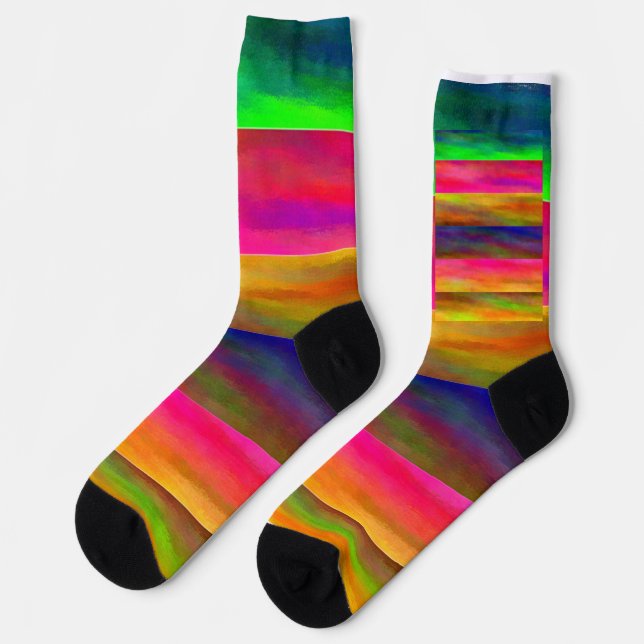 farbige Bänder Socken (Linkes Detail)