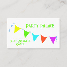 Farbige Banner-Party-Planer-Visitenkarte Visitenkarte