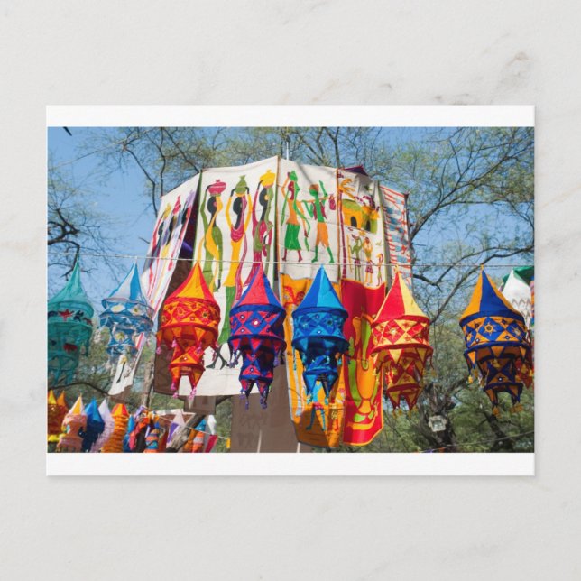 Farbige Banner Postkarte (Vorderseite)