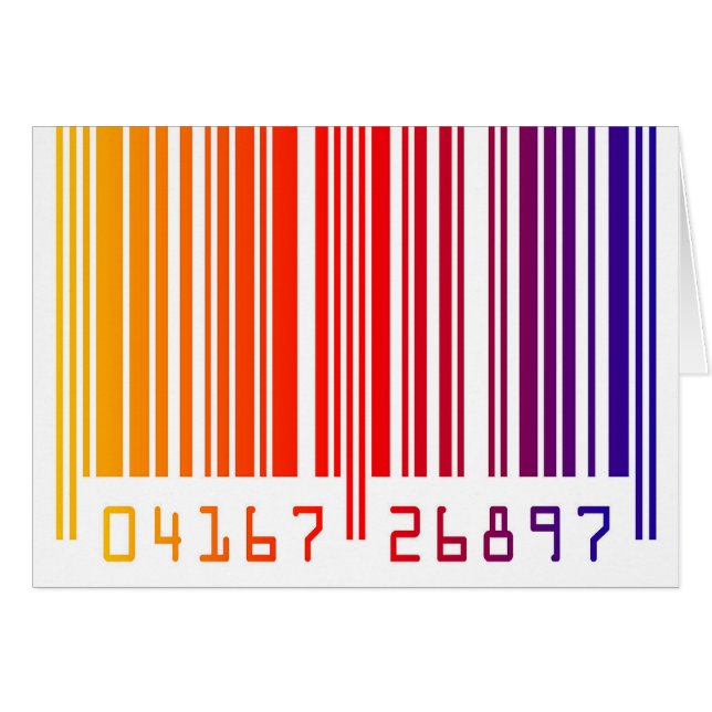 Farbige Barcode-Karte (Vorderseite (Horizontal))