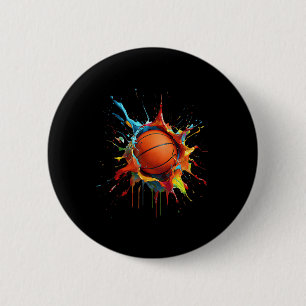 Farbige Basketball Splash Slam Dunk Basketball Sp Button