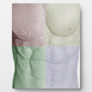 Farbige Bauchmuskeln Fotoplatte