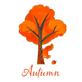 Farbige Bäume im Herbst Kaffeetasse