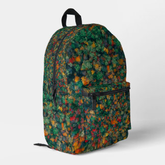 Farbige Baumkronen Bedruckter Rucksack