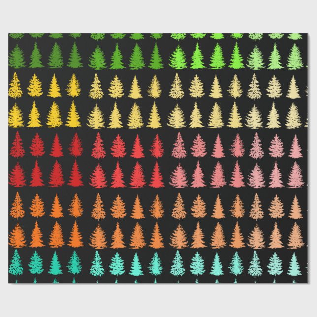 Farbige Baumwrapping-Papier Geschenkpapier (Flach)