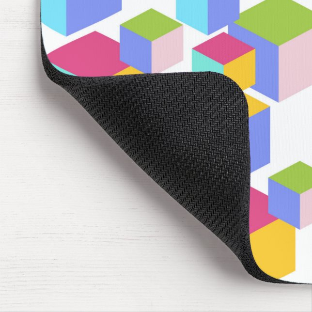 Farbige Bausteine Kunst Muster Mousepad (Ecke)