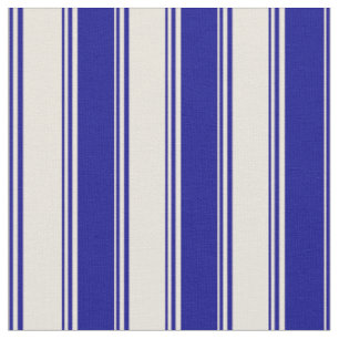 Farbige, beige und dunkelblaue Linien/Streifen-Mus Stoff