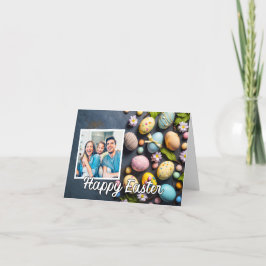 Farbige, benutzerdefinierte Ostereier - Fotovorlag Feiertagskarte