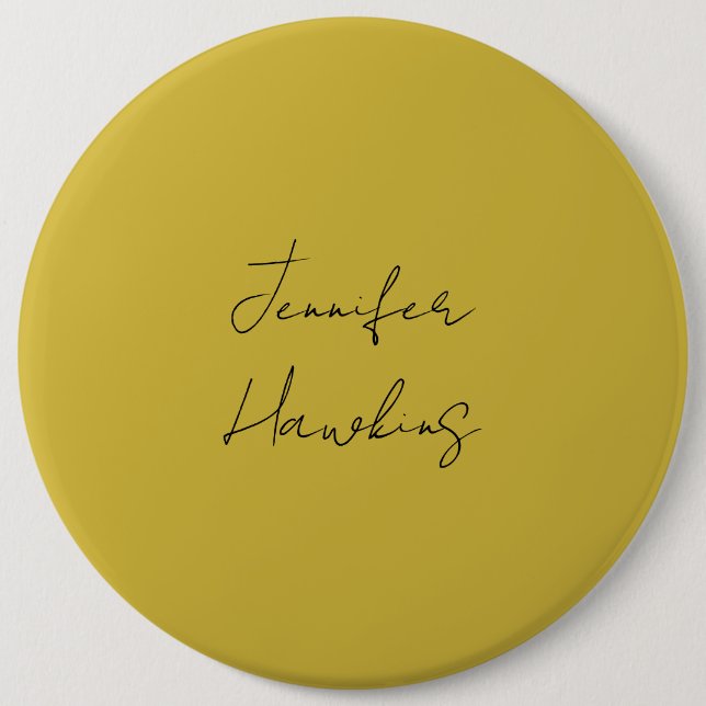 Farbige berufliche schlichte Handschrift Button (Vorderseite)