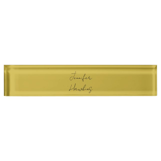 Farbige berufliche schlichte Handschrift Namensplakette (Vorderseite)