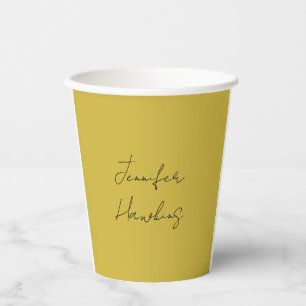 Farbige berufliche schlichte Handschrift Pappbecher