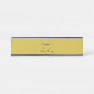 Farbige berufliche schlichte Handschrift Schreibtischnamensplakette