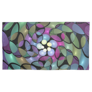Farbige Bewegungen Abstrakte auffallende Fractal-K Kissenbezug