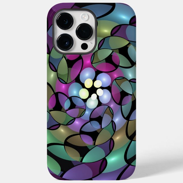 Farbige Bewegungen Abstrakte Trippy Fraktal Art Case-Mate iPhone 14 Pro Max Hülle (Rückseite)
