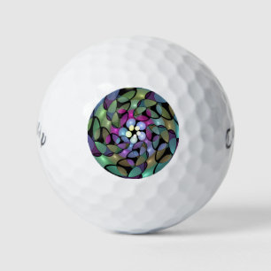 Farbige Bewegungen Abstrakte Trippy Fraktal Art Golfball