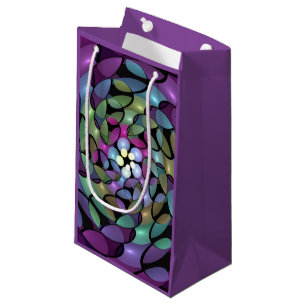 Farbige Bewegungen Abstrakte Trippy Fraktal Art Kleine Geschenktüte