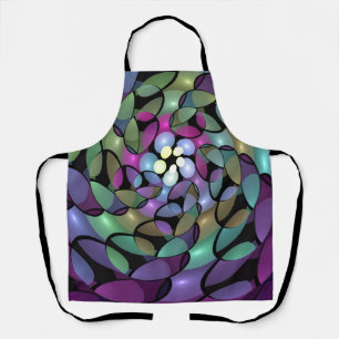Farbige Bewegungen Abstrakte Trippy Fraktal Art Schürze