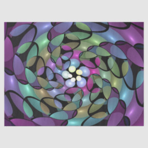 Farbige Bewegungen Abstrakte Trippy Fraktal Art Seidenpapier