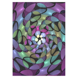 Farbige Bewegungen Abstrakte Trippy Fraktal Art Tischdecke