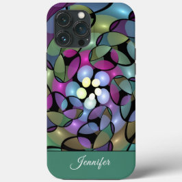 Farbige Bewegungen Abstrakter Trippy-Fraktal-Name Case-Mate iPhone Hülle