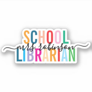 Farbige bibliothekarische Personalisierte Skriptbe Aufkleber