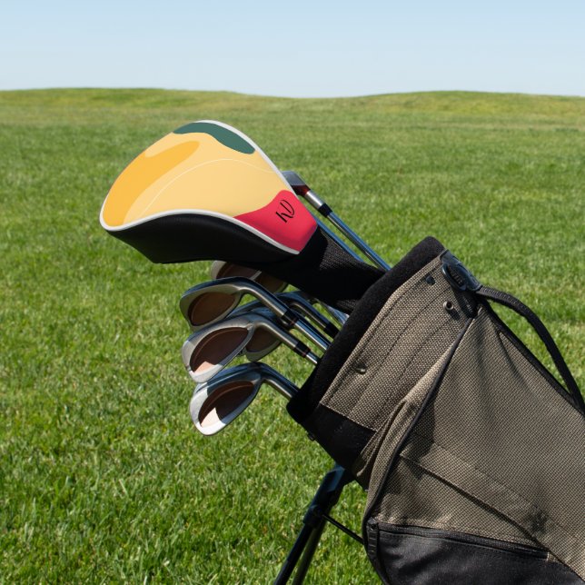 Farbige Bio Formen abstrakter Hintergrund Golf Headcover (In SItu)