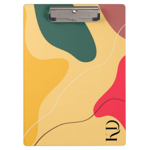 Farbige Bio Formen abstrakter Hintergrund Klemmbrett