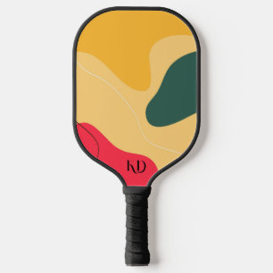 Farbige Bio Formen abstrakter Hintergrund Pickleball Schläger