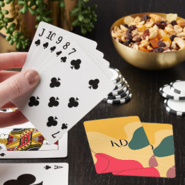 Farbige Bio Formen abstrakter Hintergrund Spielkarten