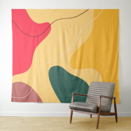 Farbige Bio Formen abstrakter Hintergrund Wandteppich